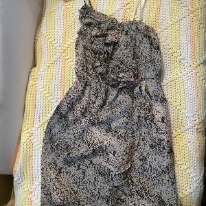 BCBG Ruffled one shoulder strap dress XS